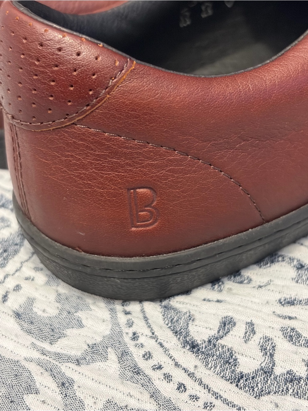Birchbury Bramford Minimalist Leather Barefoot Sneakers Rust Red Brown 11.5 - Picture 6 of 9